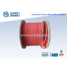 Kevlar Mooring Rope with PU Thimble